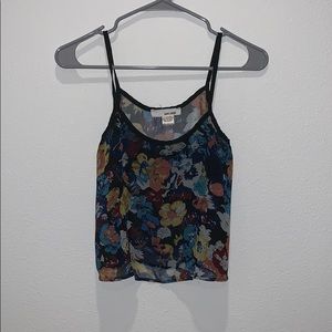 Floral crop top (blue base) by sans souci